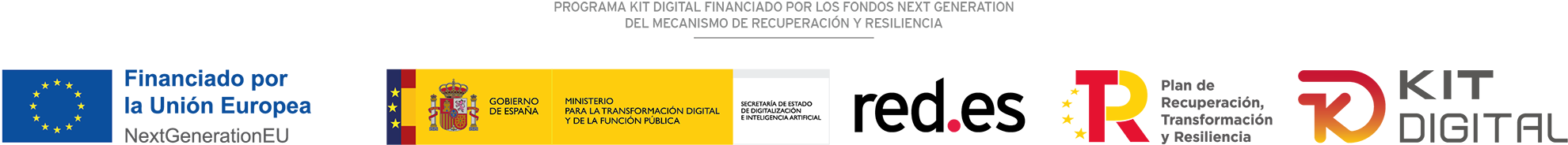 Imagen a color de los diferentes logotipos de los organismos del Kit Digital